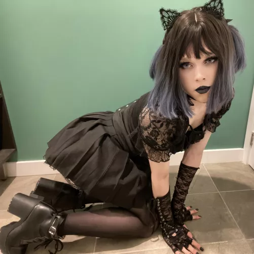 Just a cutesy goth boy wanting some pets🖤🖤 by Dry-Apple2493