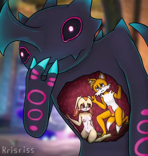 Nightmare vore nude Tails and Cream by ZOLOTOIUwU