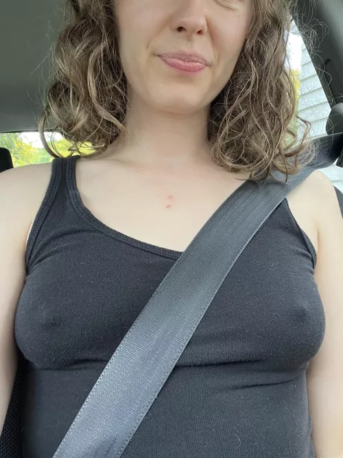 No bra in the car! by eternaldarkness12