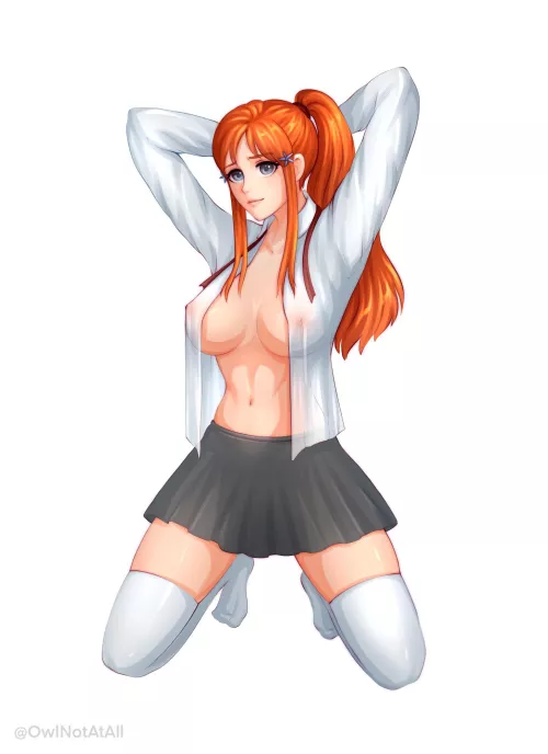 Orihime pin-up (OwlNotAtAll) by OwlNotAtAllNSFW