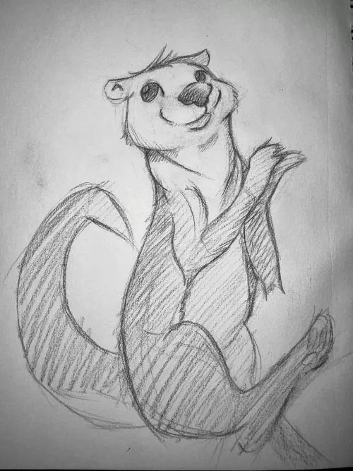 Otter Sketch, sorry about the smudging by NearlyDrugAddicted