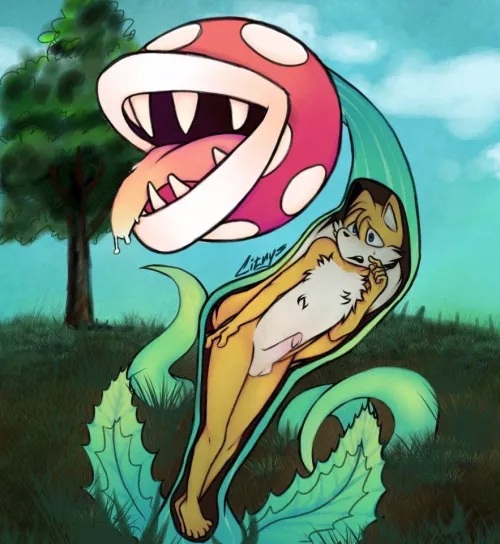 Plant vore nude Tails by ZOLOTOIUwU
