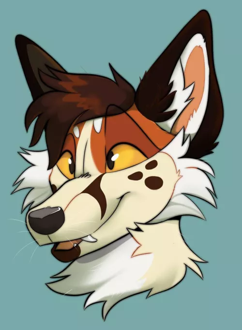 Quick fox headshot! by Bastardcapricorn