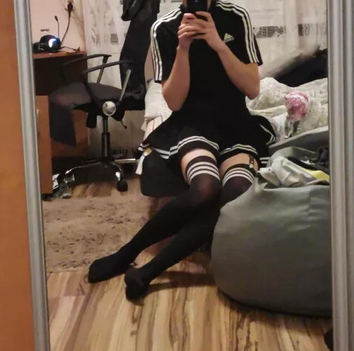 Anyone want to see if I have underwear under my skirt?😋 by Sweetdream534