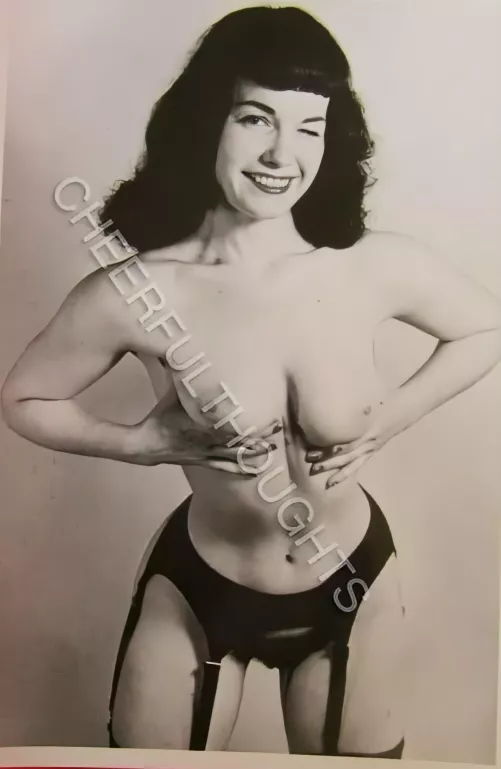 Bettie Page is ready to give you a tit job by bartmanlover