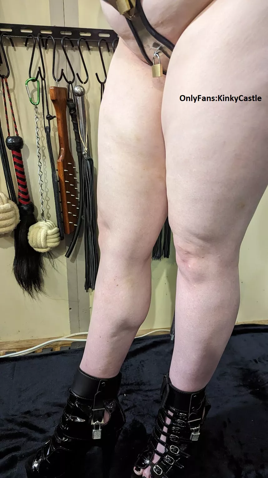 Can't remove chastity belt. Can't remove heels either. posted by Ash_577474