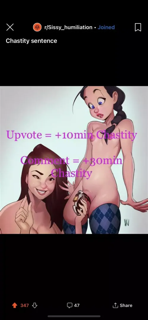 Chastity Challenge. Max 1 comment per person (thats fair to me). posted by Philippedff