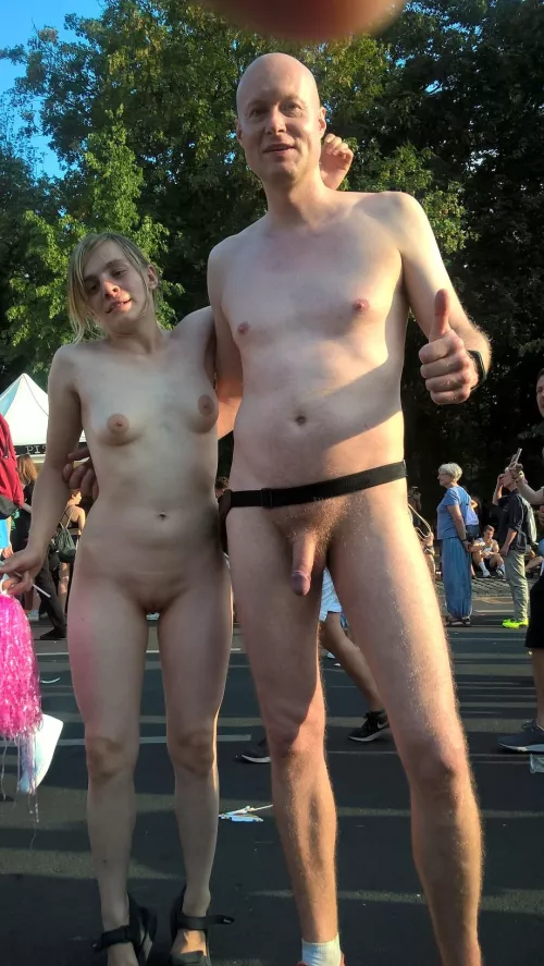 Me with this woman at Pride Berlin 2019, surrounded by one million people! Germans love it! Picture taken by her husband. by AromaticChoice9627
