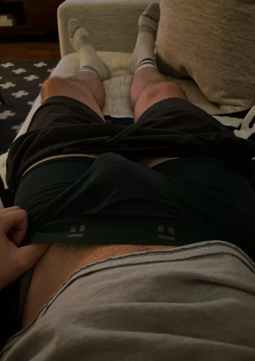 Mind if I slide these off while we watch tv? [35] by Lefty908