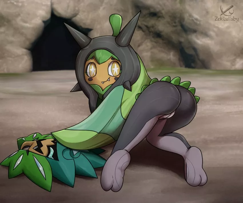 Ogerpon showing off to her new master (zeklullaby) [f] posted by TylerHthefishboi