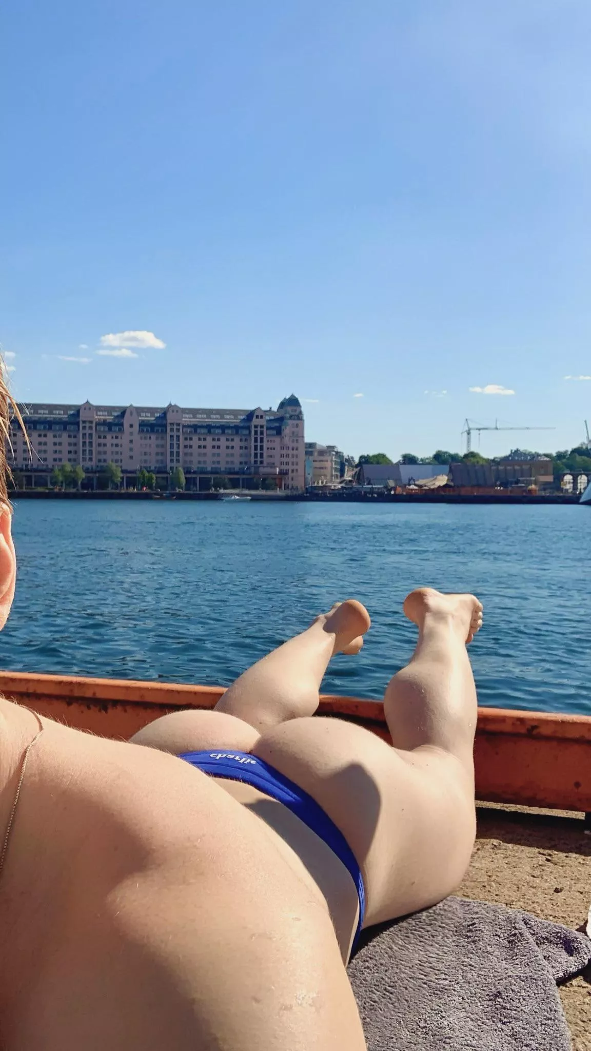 First wearing a swim thong in public posted by superherochicv