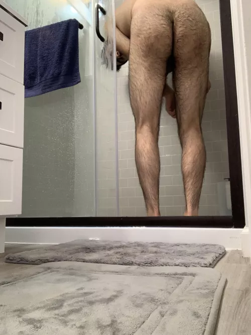 Late night shower after work by Round_Conclusion6565