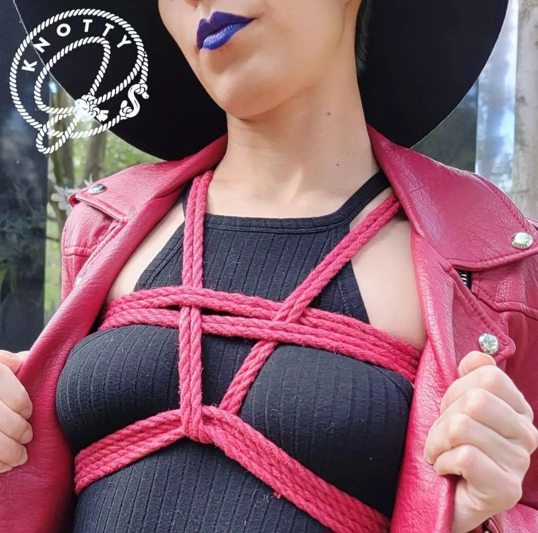 [OC] Simple harness paired with a matching jacket🤌✨️ It's a look. posted by knottyjs