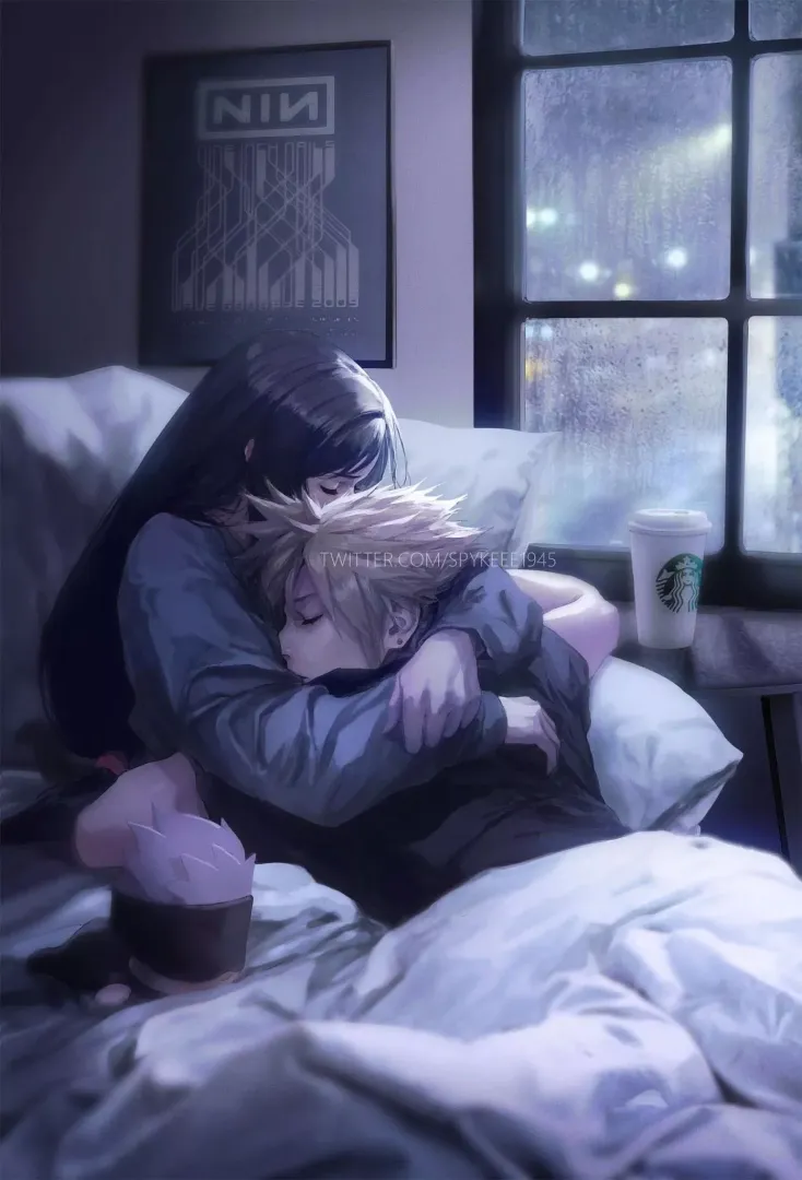oh to be cuddled like him on rainy nights 🥺 by Creamcak