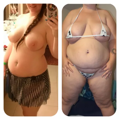 Eating good... +70 pounds from left to right by Connect-Law19