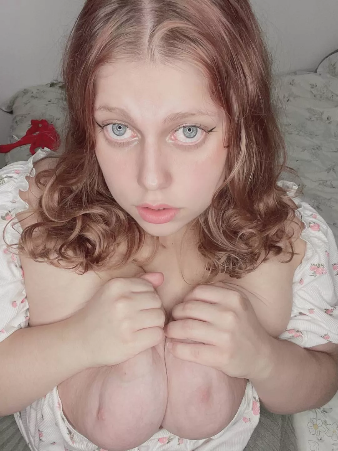 Flowers on my top match the colour of my nipples💕 posted by YogurtclosetSmooth74