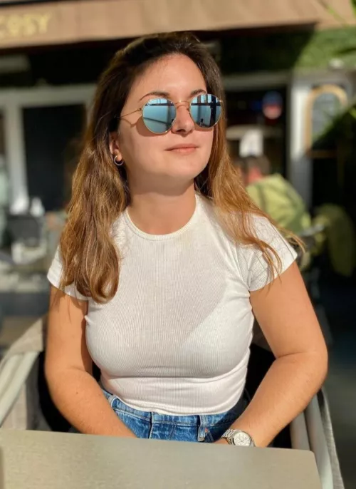 French girl likes white bra under white shirt, don't you ? by ManwholikeBras