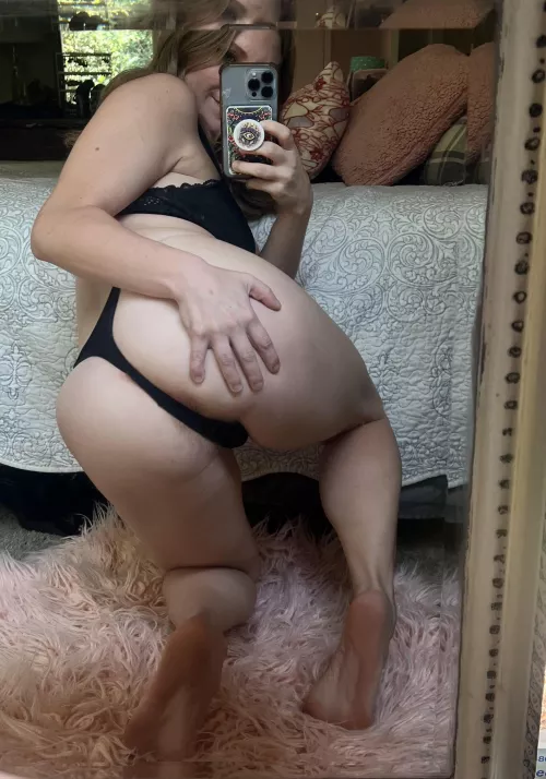 My hole looks sexy next to this black thong by Hallegoodgirlx