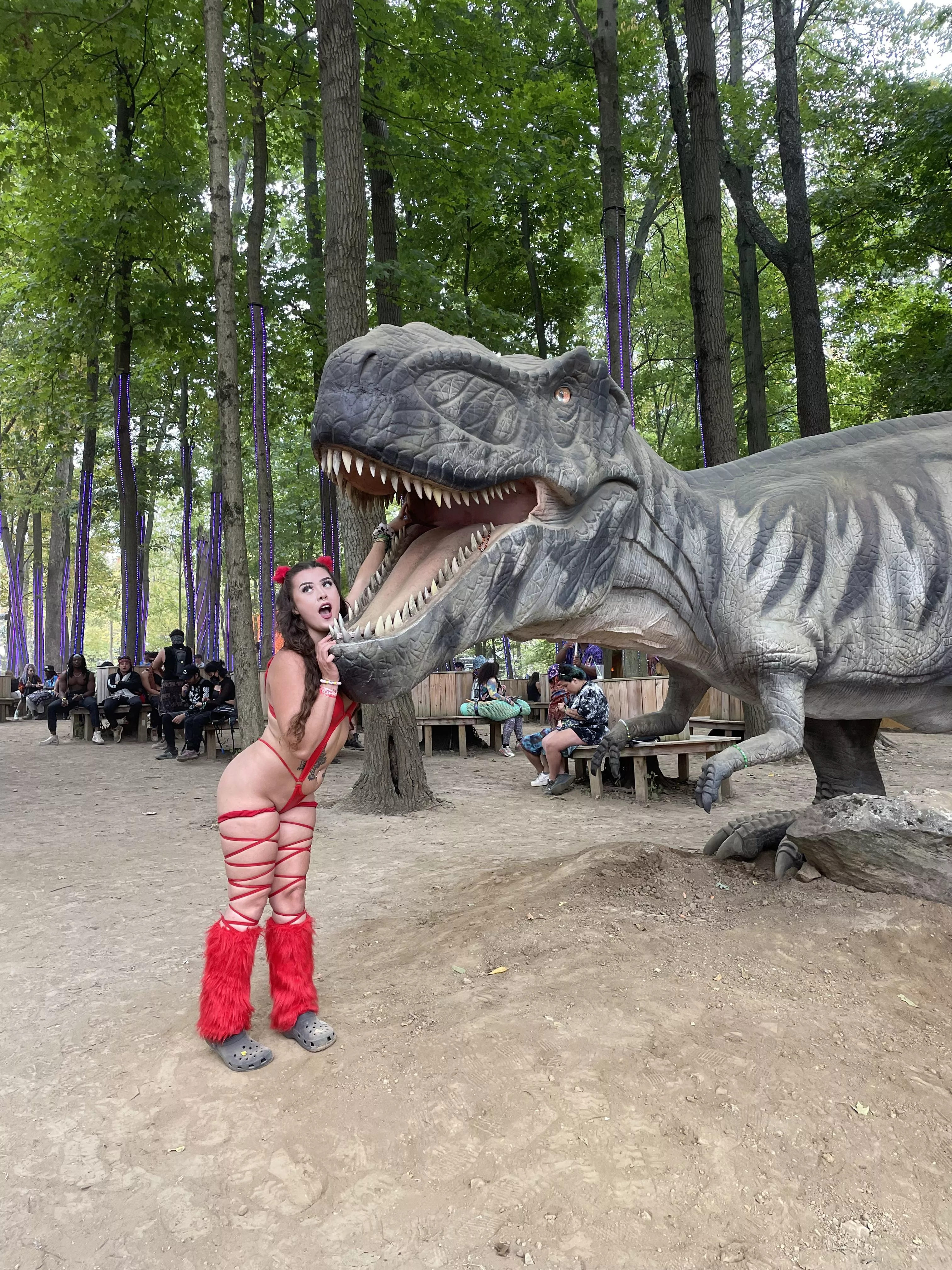 The Dino at lost lands almost ate me up posted by Cherrybombimbo