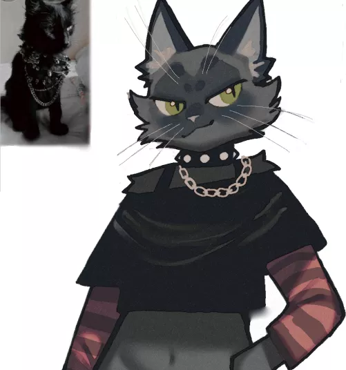 edgy cat(art by me) by xxbloodybunfanxx