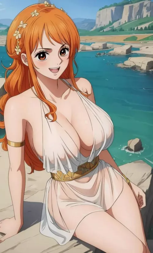 Nami in ancient greek clothing by Effective_Spend4021