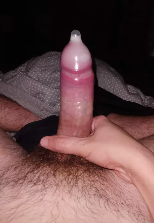 Take off the condom and sit on my huge cock covered of cum (22) by huge_leo