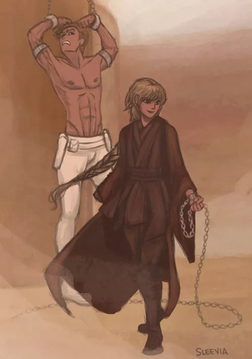 GB Padme and Anakin on arena (Sleevia) by SiarX