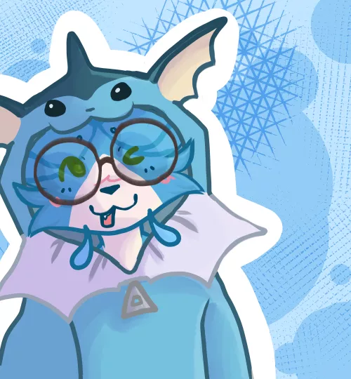 My sona in a Vaporeon onesie! [OC] by frawwgie