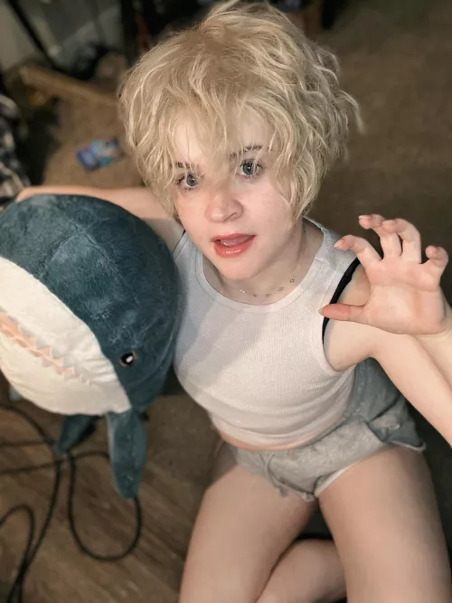 paws up for blahaj! by arsenicsaturn1