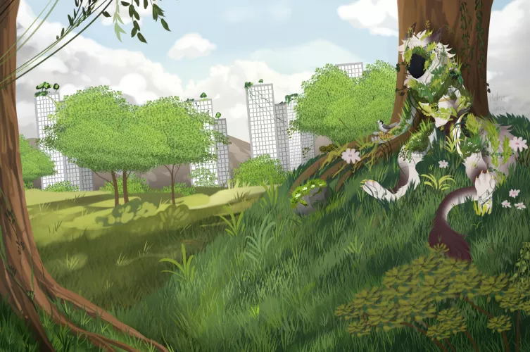 Protogen art commission for Ozias - by Helen San by HelenSan43