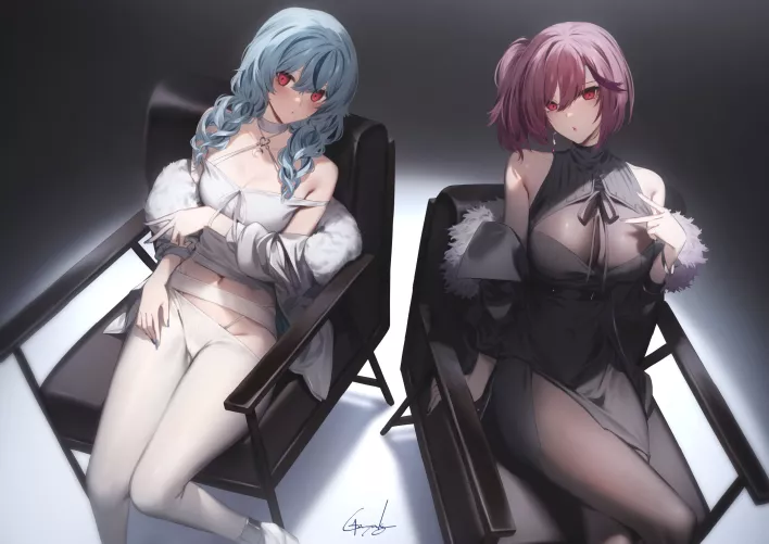 White & Black Tights by CheetahSperm18