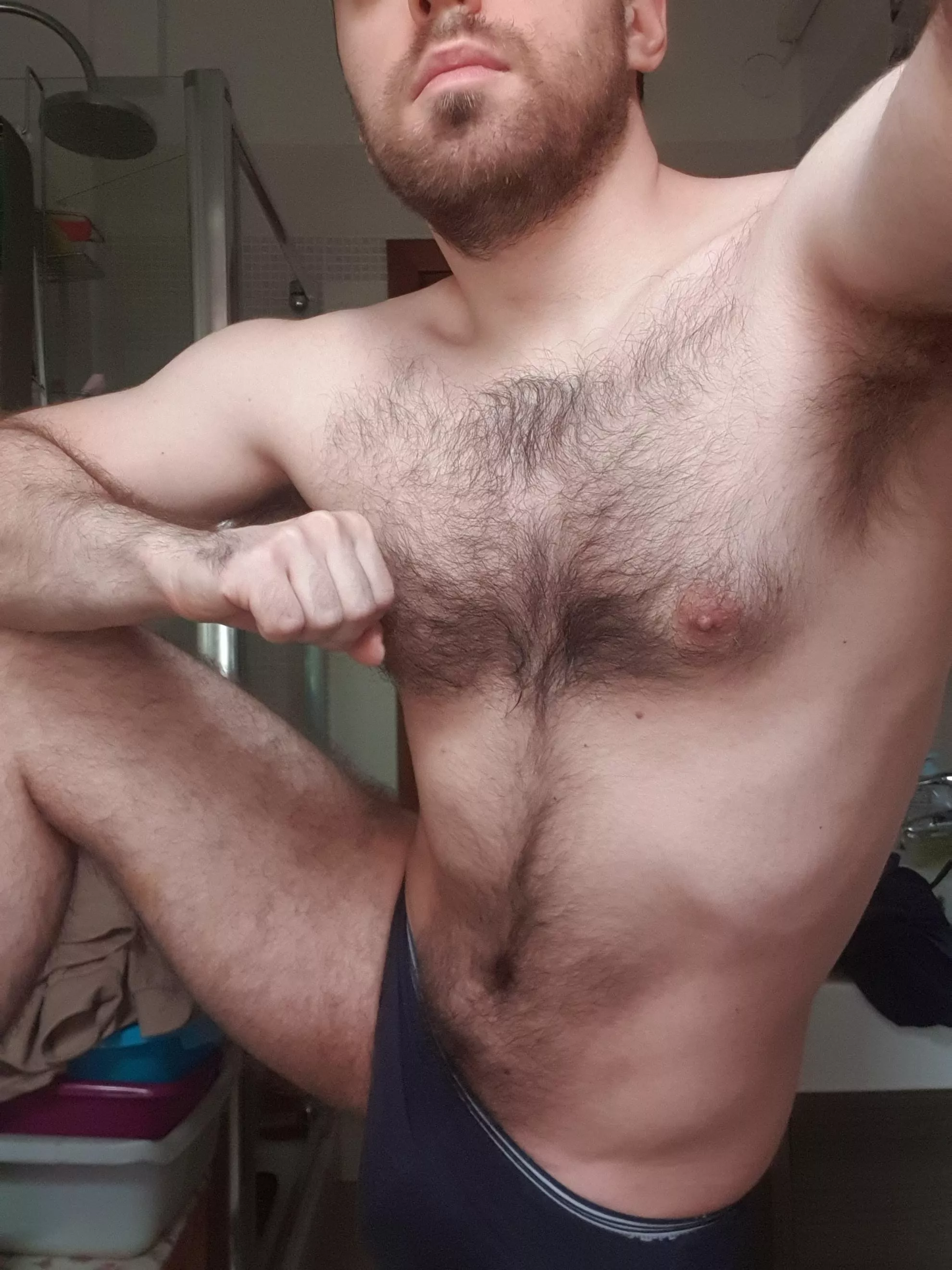 Would you like lick my nipples in all these hair? posted by Naughty_Alex1
