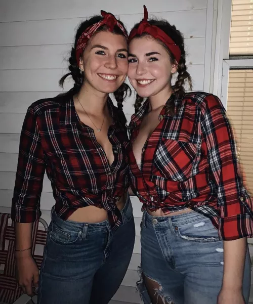 [2] a pair of busty sisters (dm for more pics) by Key_Association6151