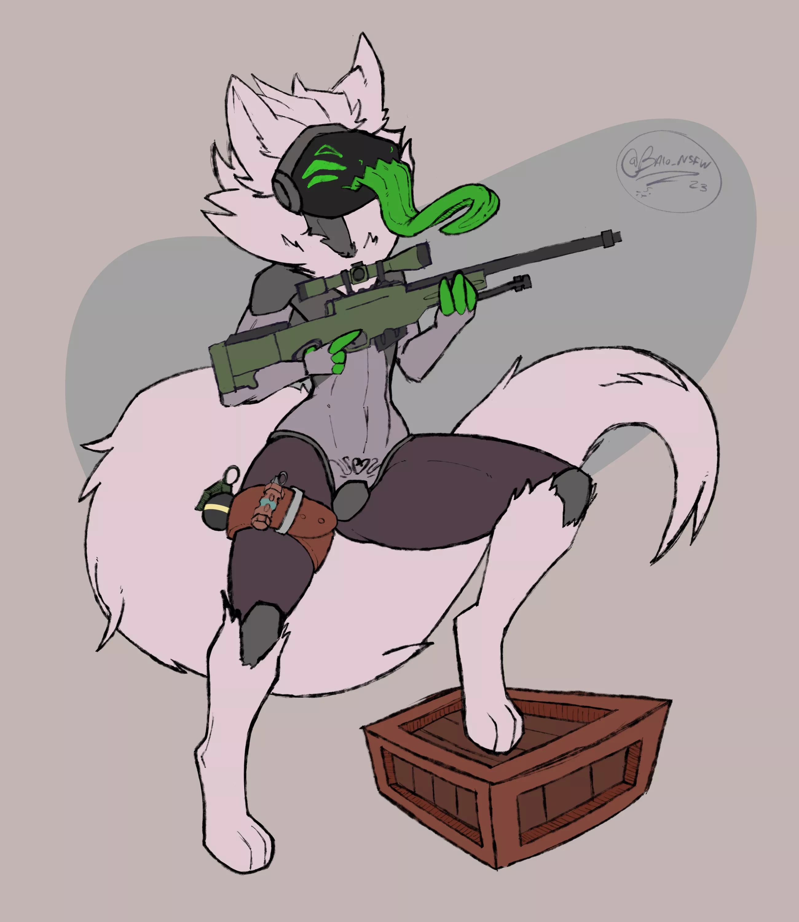 Armed Protogen (Baio_NSFW) posted by Baiohazhard