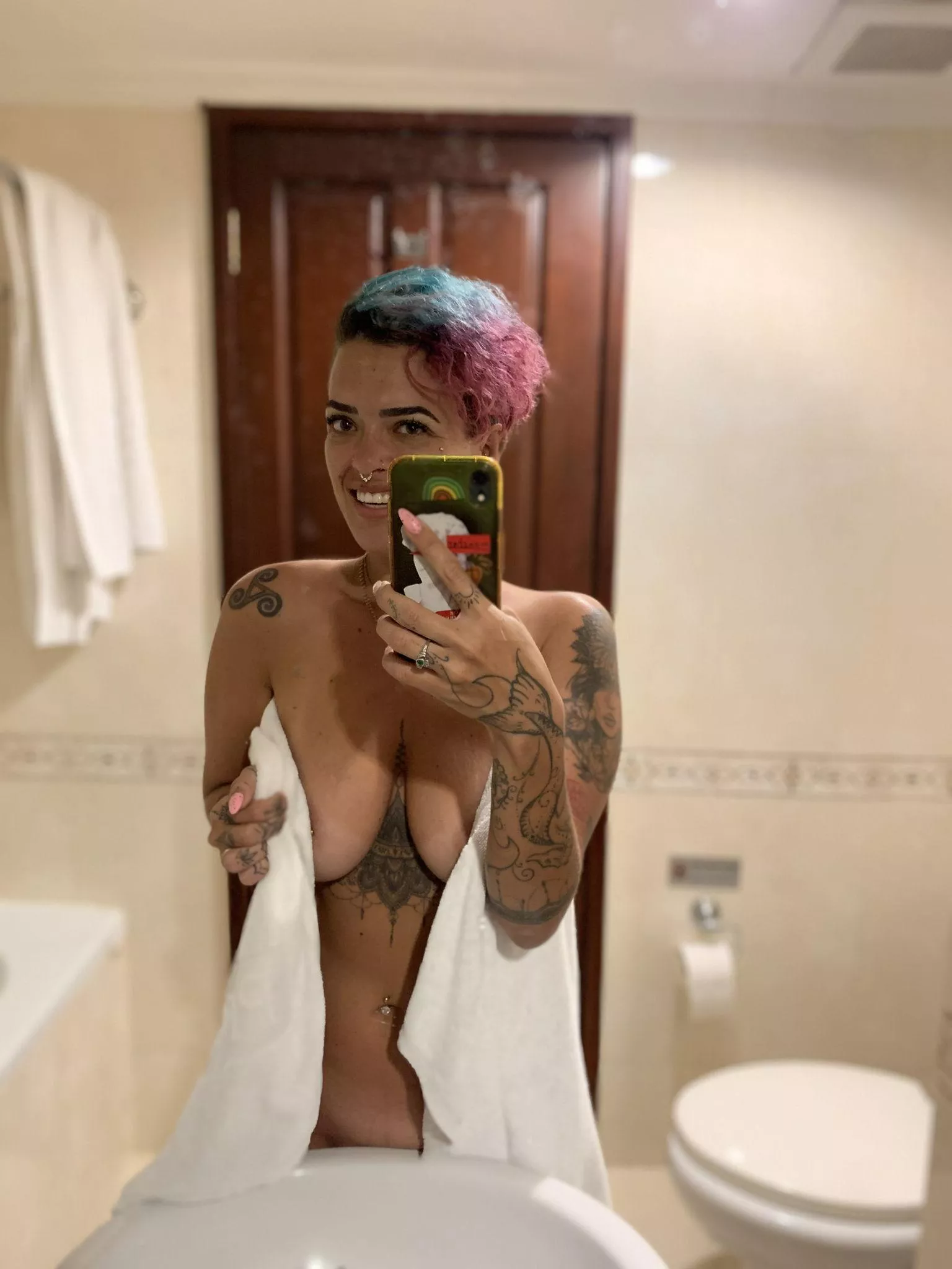 Do you like my rainbow hair? posted by Lady-Paula