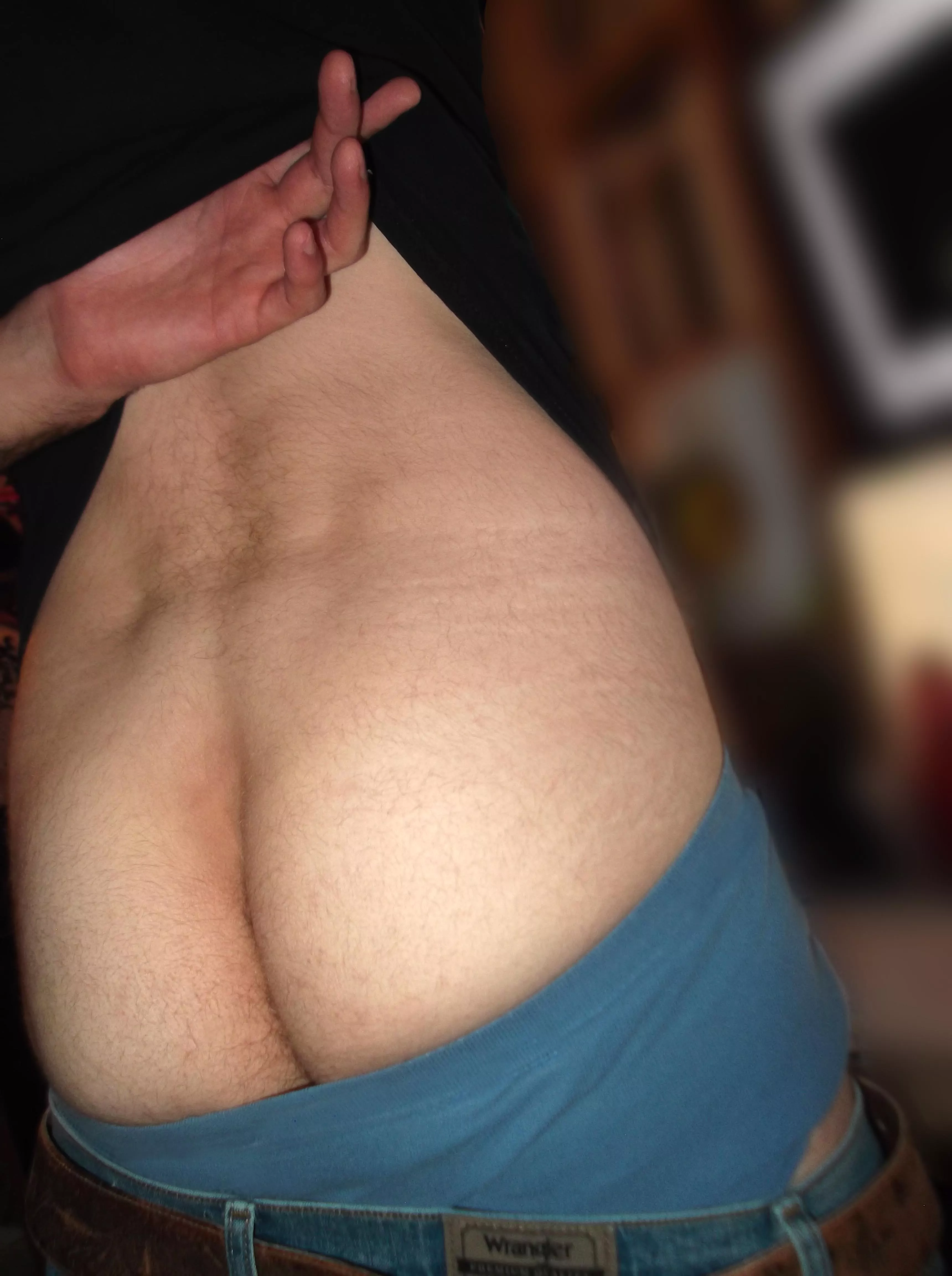 It's not super hairy, but I still like my ass.. hopefully you do too. posted by the_rod_of_baphomet