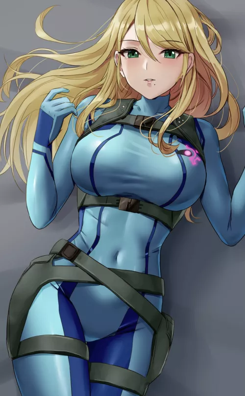 Samus with her Hair Down[Metroid] by CheetahSperm18