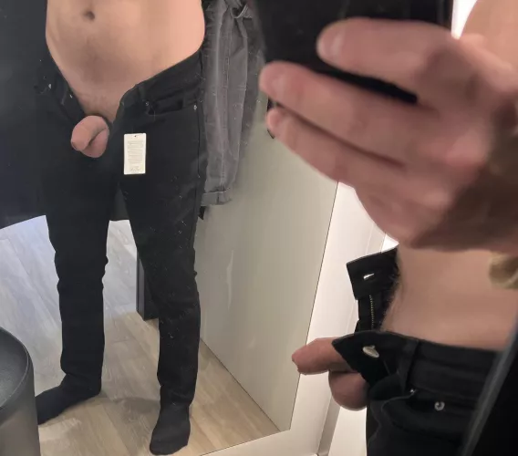 Went commando with my cock ring for pants shopping today! by Regular-Eggplanty