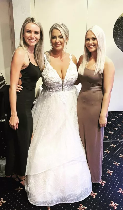 Beautiful busty bride and friends by wesjames92