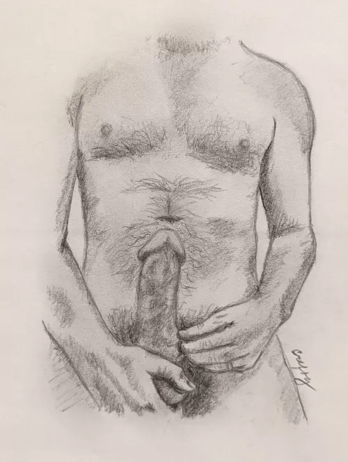 Graphite pencil sketch on bristol of u/calvinnc by Crafty510