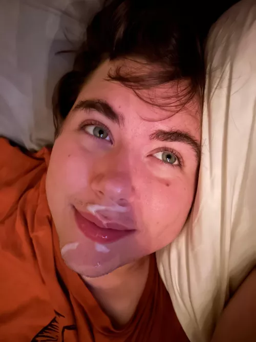 my boyfriend blew a load on my face before work by qumsluts