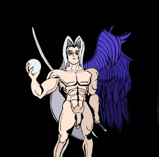 Sephiroth shows it all off (Roshasharonart) [Final Fantasy 7] by Roshasharon