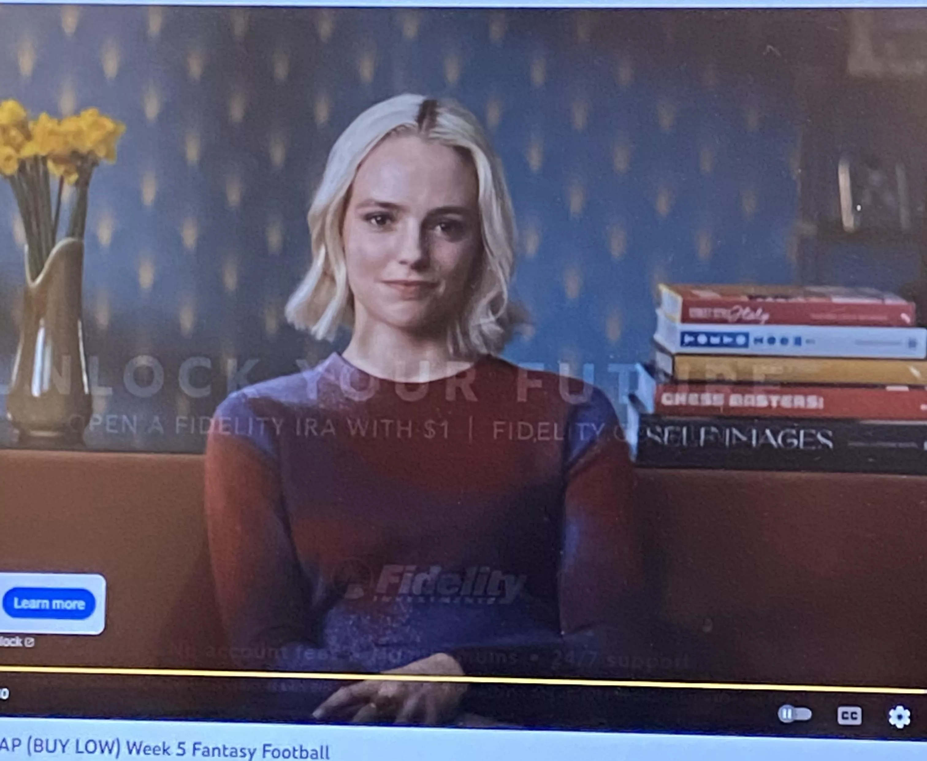 Who is this? Fidelity ad on YouTube posted by BonkerSwipez