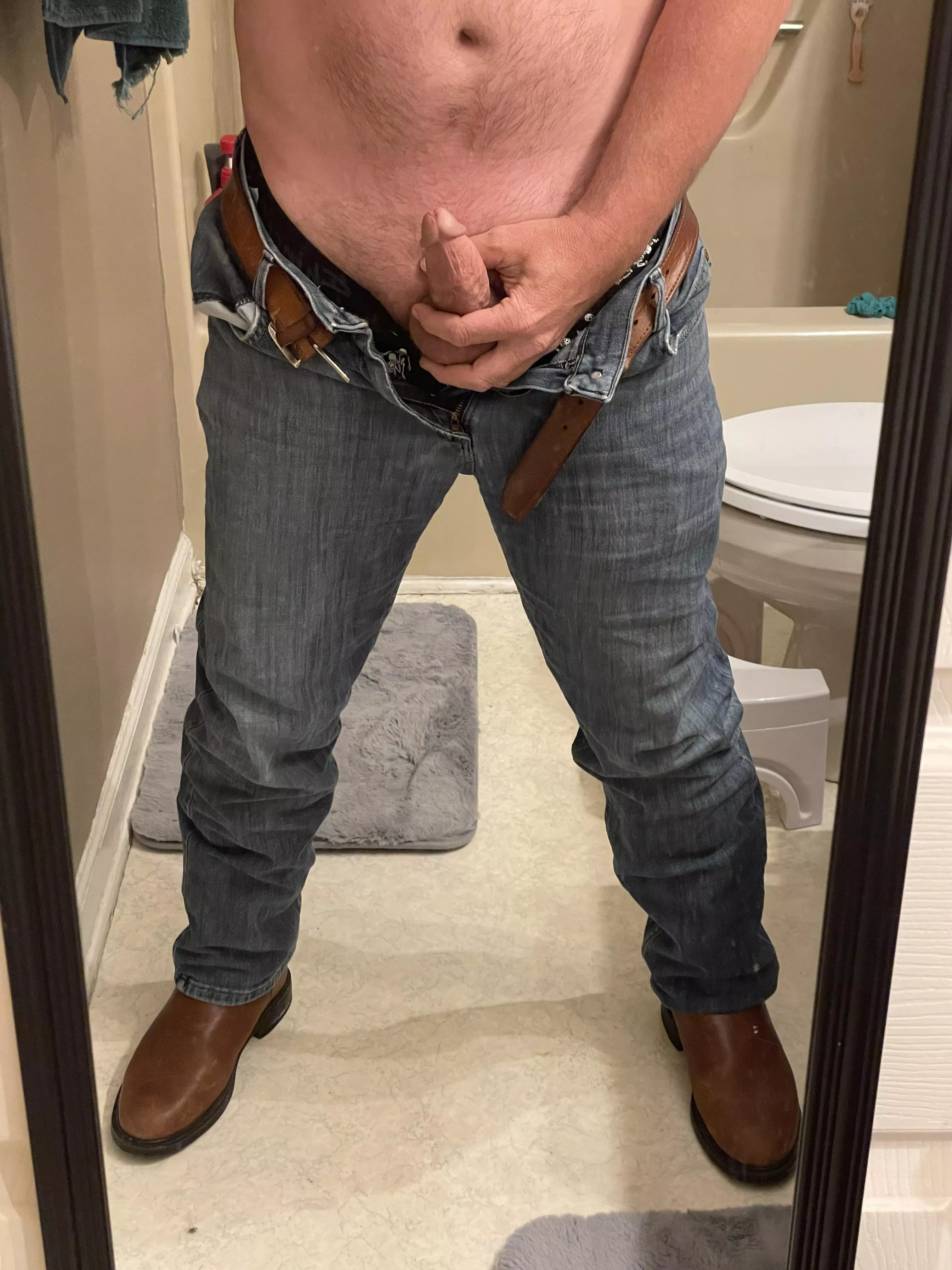 [46] Is daddy keeping his boots and jeans on? posted by PassionateStranger