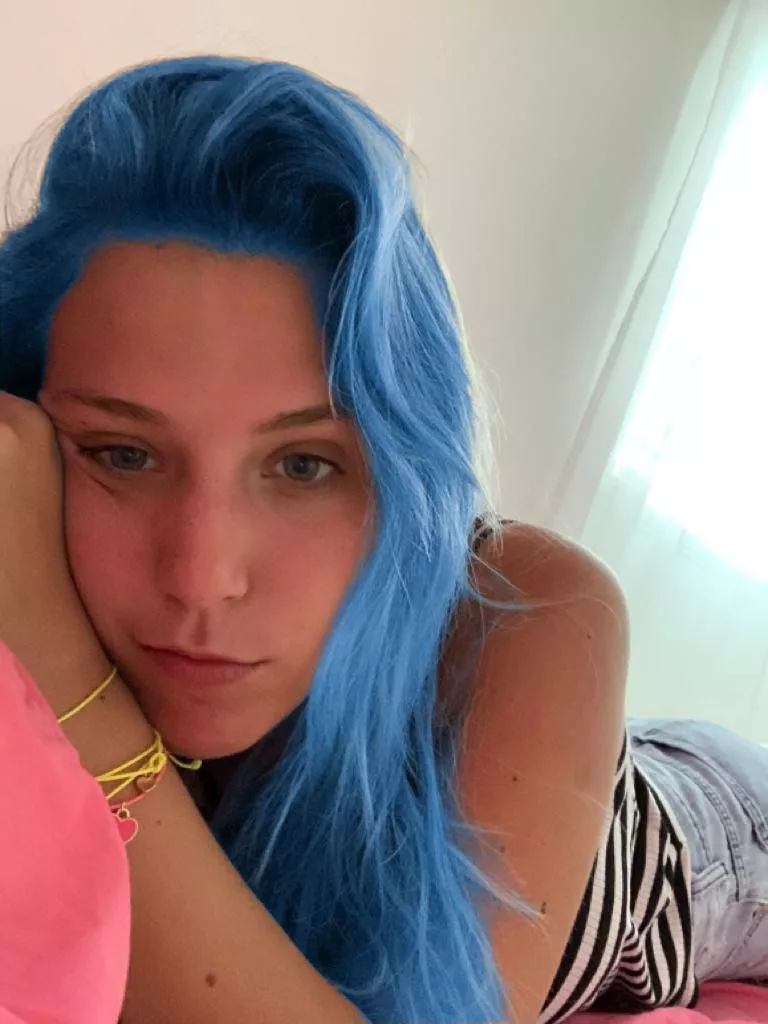 Does blue hair look nice on me or should I change the color? posted by amusedmarshmallows