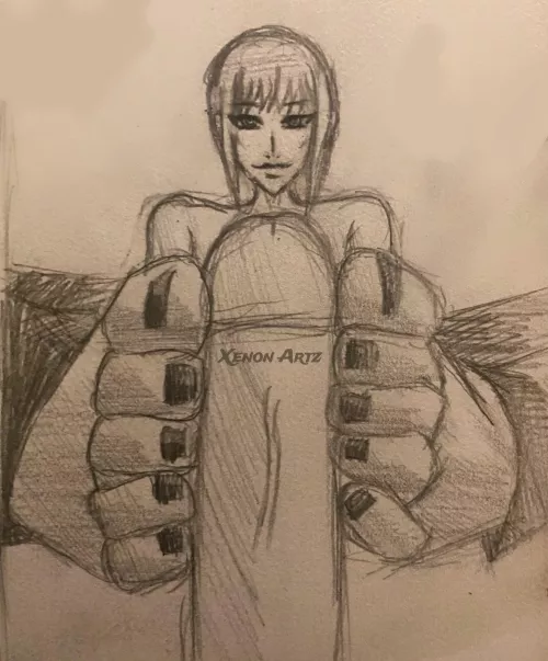 Makima footjob sketch by me (Xenon_Artz) [Chainsaw Man] by Xenon_Artz