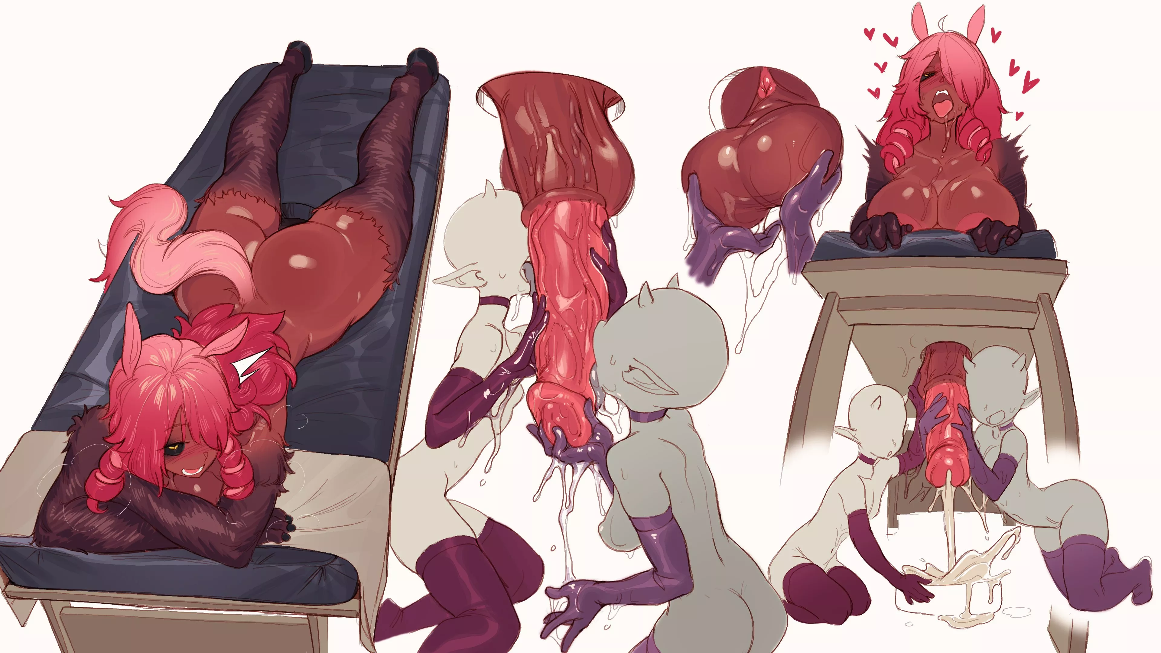 Milking their demon master for her powerful cum posted by OrgasmicOasis