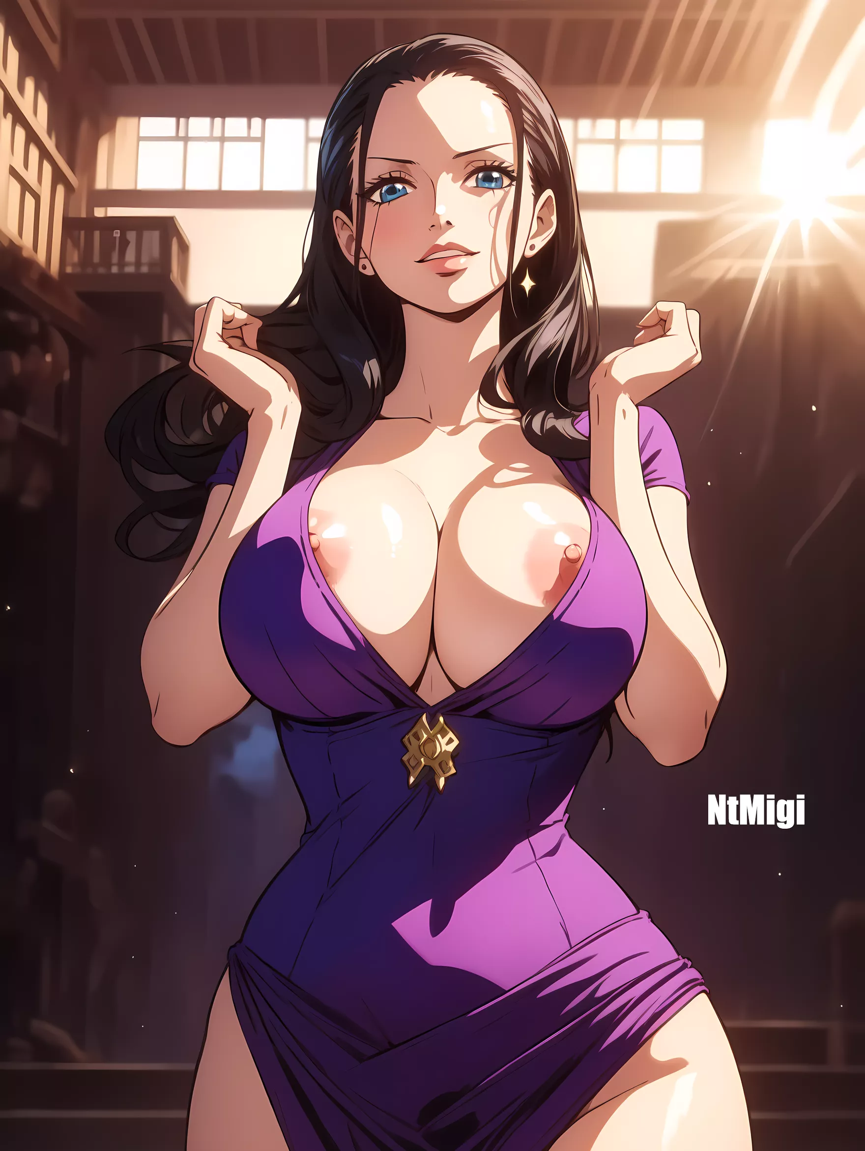 Nico Robin nip slip posted by NtMigi