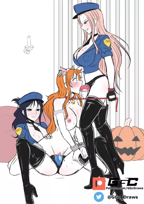 Requests (sketch/WIP) - Nami captured by Tashigi + Hina (constructive feedback/critique always appreciated :) ) by Ggc47