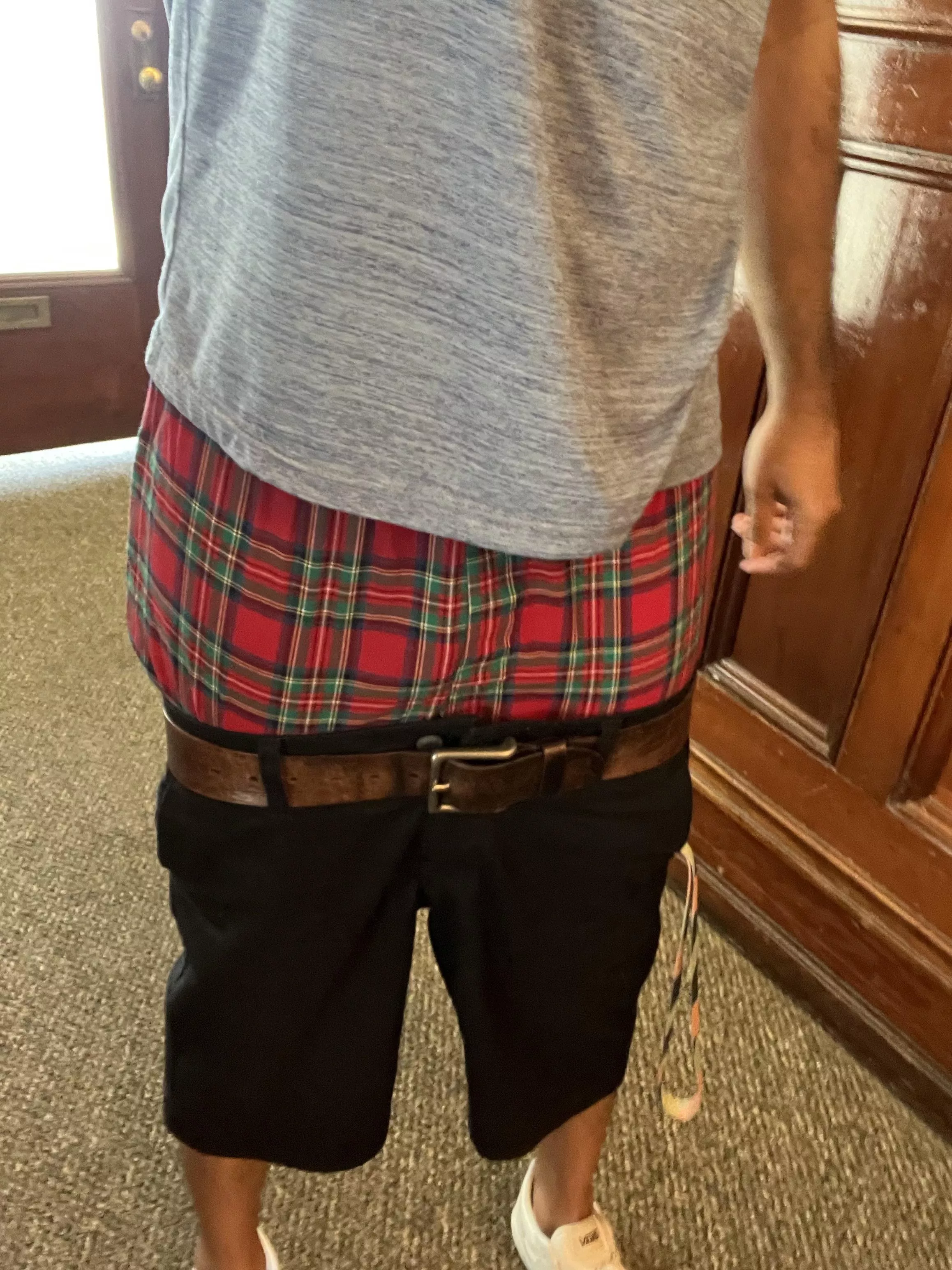 Showing off my boxers at the office posted by curiouscali19